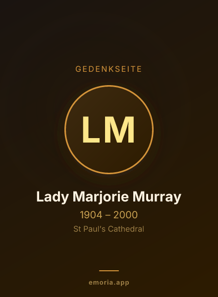 Gedenkportrait von Lady Marjorie Murray