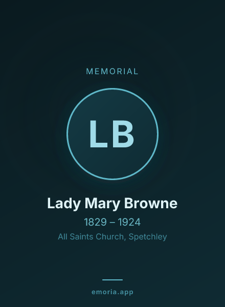 Memorial portrait of Lady Mary Browne