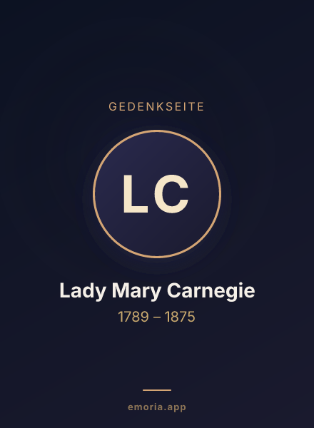 Gedenkportrait von Lady Mary Carnegie