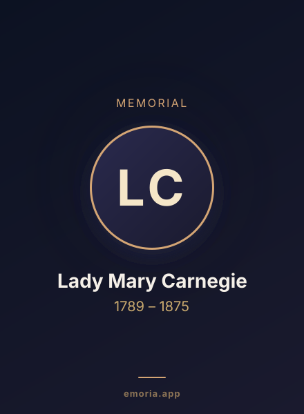 Memorial portrait of Lady Mary Carnegie