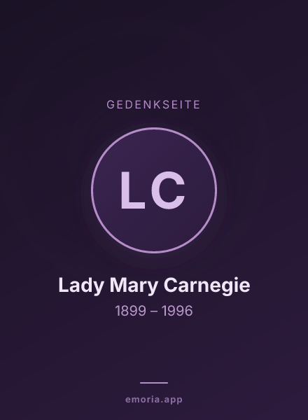 Gedenkportrait von Lady Mary Carnegie