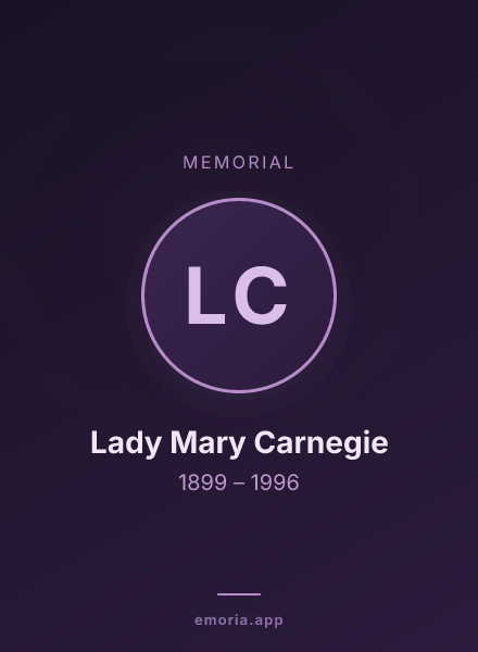 Memorial portrait of Lady Mary Carnegie