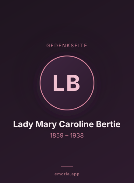 Gedenkportrait von Lady Mary Caroline Bertie