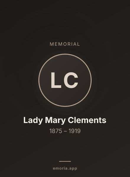 Memorial portrait of Lady Mary Clements