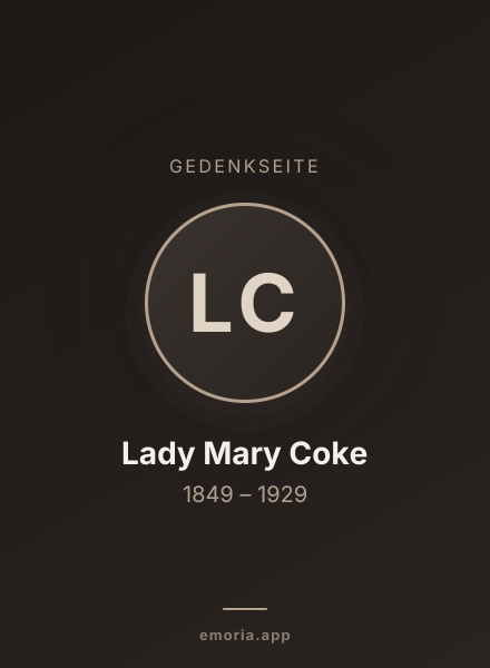 Gedenkportrait von Lady Mary Coke