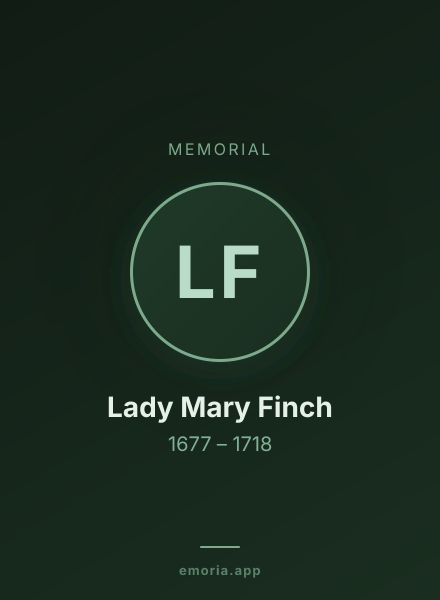Memorial portrait of Lady Mary Finch
