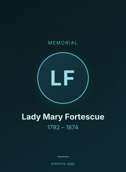 Memorial portrait of Lady Mary Fortescue