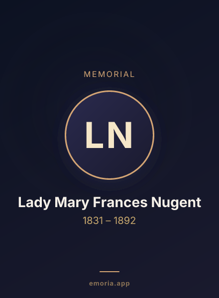 Memorial portrait of Lady Mary Frances Nugent