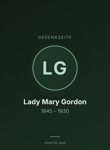 Gedenkportrait von Lady Mary Gordon
