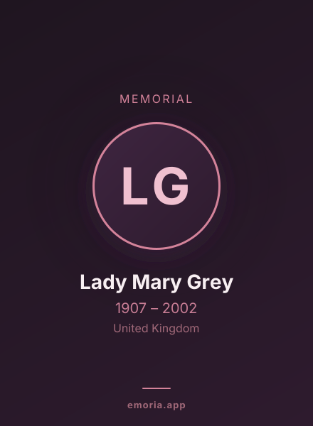 Memorial portrait of Lady Mary Grey