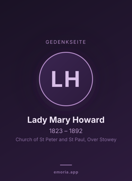 Gedenkportrait von Lady Mary Howard