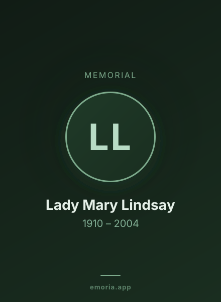 Memorial portrait of Lady Mary Lindsay