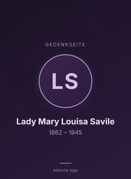 Gedenkportrait von Lady Mary Louisa Savile