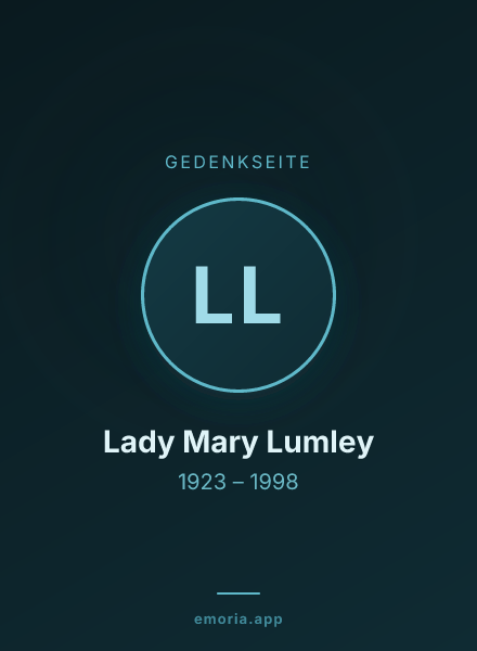 Gedenkportrait von Lady Mary Lumley