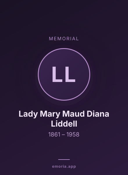 Memorial portrait of Lady Mary Maud Diana Liddell
