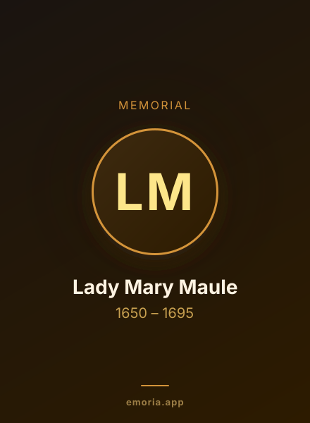 Memorial portrait of Lady Mary Maule