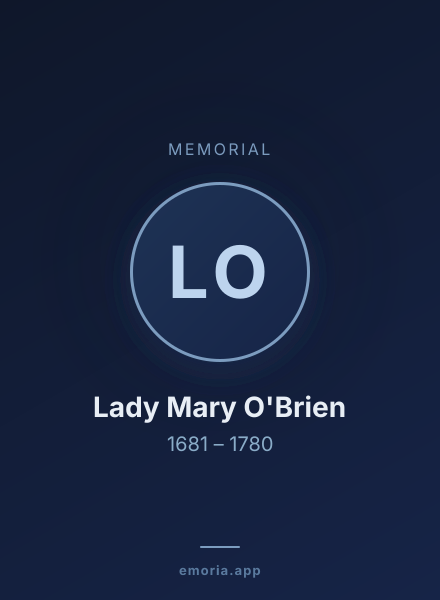 Memorial portrait of Lady Mary O'Brien