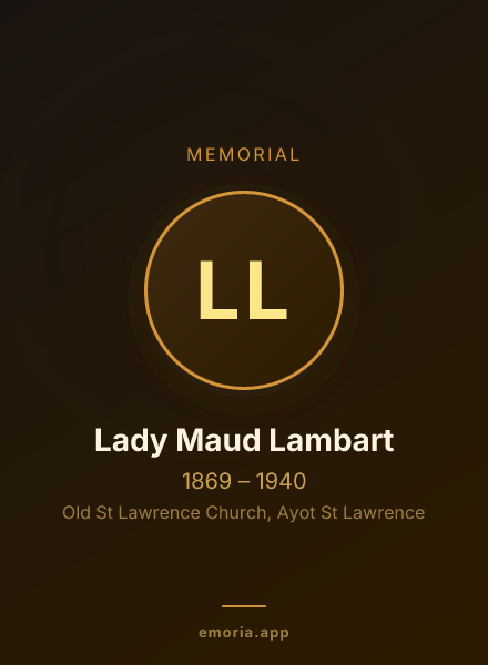 Memorial portrait of Lady Maud Lambart