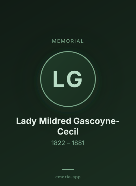 Memorial portrait of Lady Mildred Gascoyne-Cecil