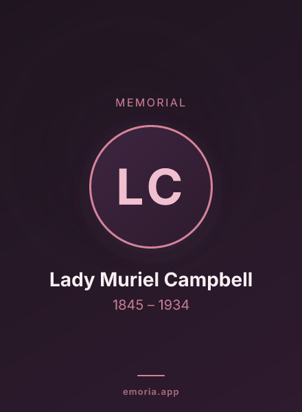 Memorial portrait of Lady Muriel Campbell