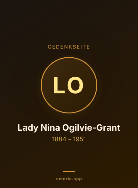Gedenkportrait von Lady Nina Ogilvie-Grant
