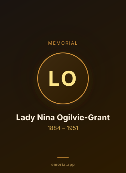 Memorial portrait of Lady Nina Ogilvie-Grant