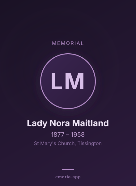 Memorial portrait of Lady Nora Maitland