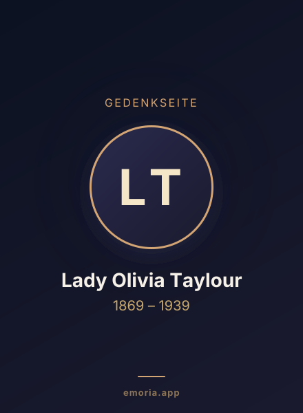 Gedenkportrait von Lady Olivia Taylour