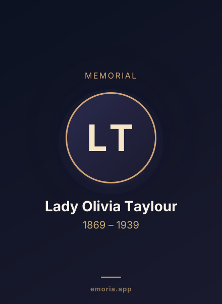 Memorial portrait of Lady Olivia Taylour