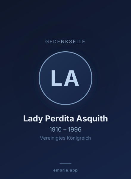 Gedenkportrait von Lady Perdita Asquith