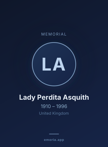 Memorial portrait of Lady Perdita Asquith