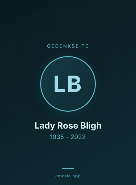 Gedenkportrait von Lady Rose Bligh