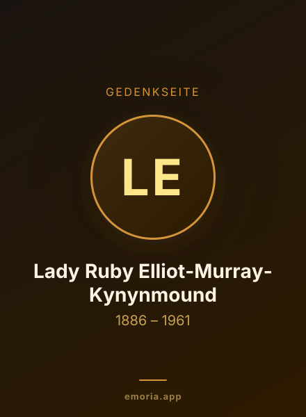 Gedenkportrait von Lady Ruby Elliot-Murray-Kynynmound