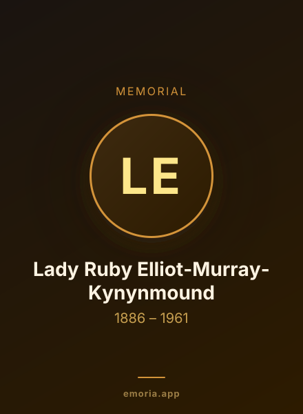 Memorial portrait of Lady Ruby Elliot-Murray-Kynynmound