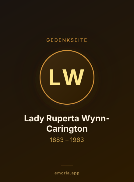 Gedenkportrait von Lady Ruperta Wynn-Carington