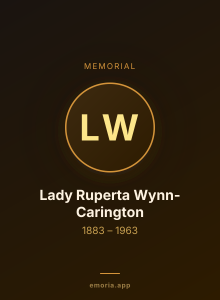 Memorial portrait of Lady Ruperta Wynn-Carington