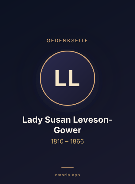 Gedenkportrait von Lady Susan Leveson-Gower
