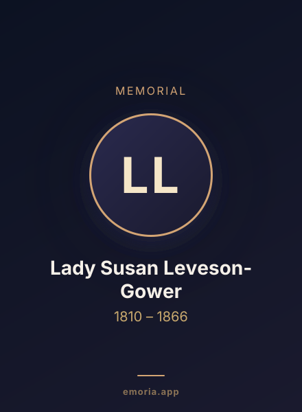 Memorial portrait of Lady Susan Leveson-Gower