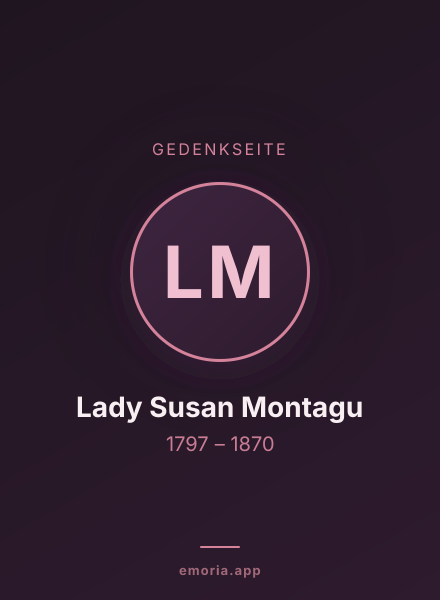 Gedenkportrait von Lady Susan Montagu