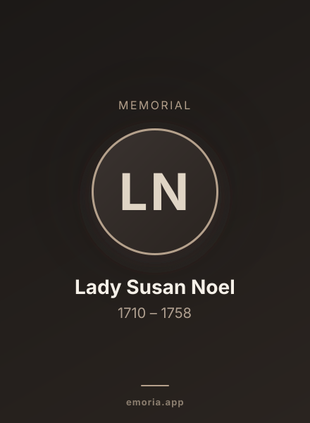 Memorial portrait of Lady Susan Noel
