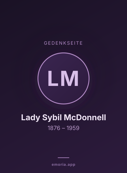 Gedenkportrait von Lady Sybil McDonnell