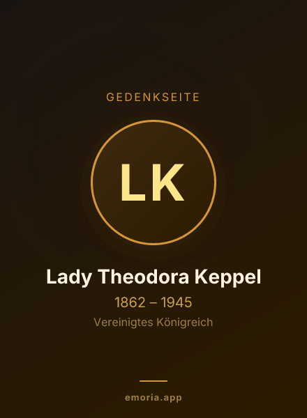 Gedenkportrait von Lady Theodora Keppel