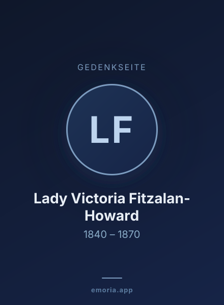Gedenkportrait von Lady Victoria Fitzalan-Howard