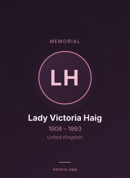 Memorial portrait of Lady Victoria Haig