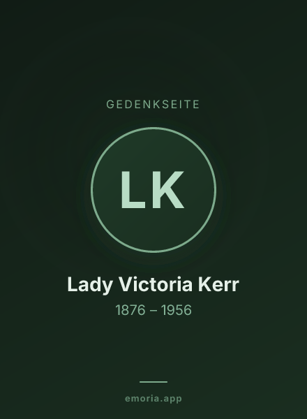 Gedenkportrait von Lady Victoria Kerr