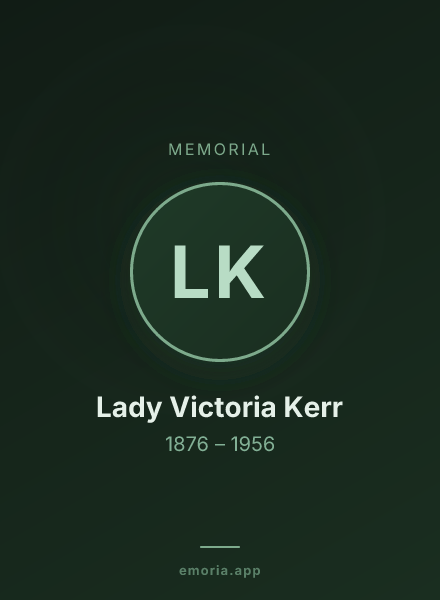 Memorial portrait of Lady Victoria Kerr