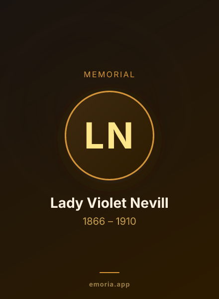 Memorial portrait of Lady Violet Nevill