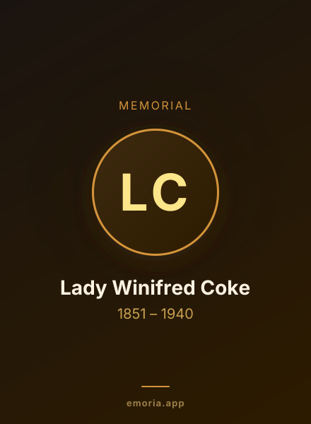 Memorial portrait of Lady Winifred Coke