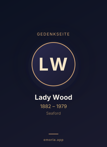 Gedenkportrait von Lady Wood