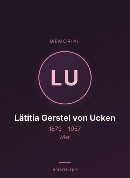 Memorial portrait of Lätitia Gerstel von Ucken